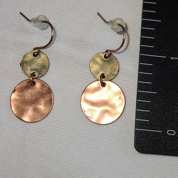 Spunkysoul Tribal Gold, Silver & Copper earrings - Picture 4 of 5